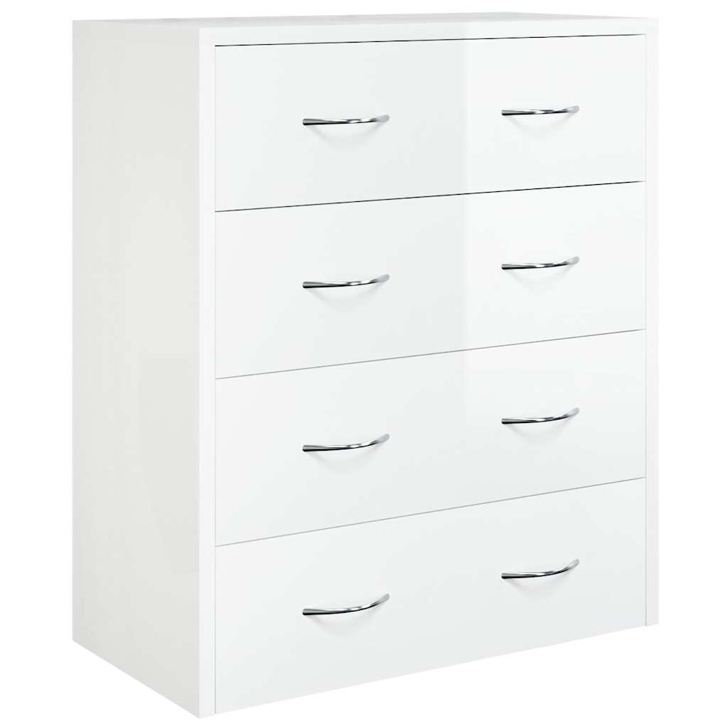 vidaXL Sideboard with 4 Drawers 60x30,5x71 cm High Gloss White
