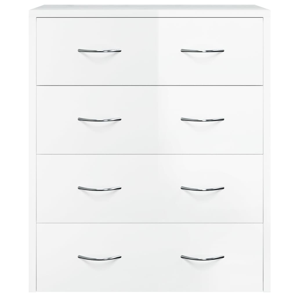 vidaXL Sideboard with 4 Drawers 60x30,5x71 cm High Gloss White