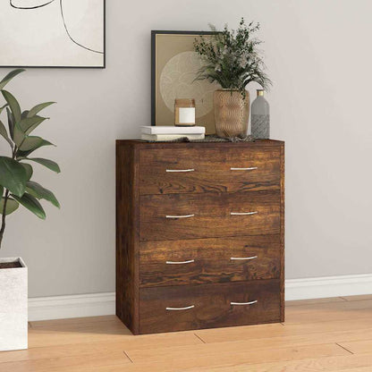 vidaXL Sideboard with 4 Drawers 60x30,5x71 cm Smoked Oak