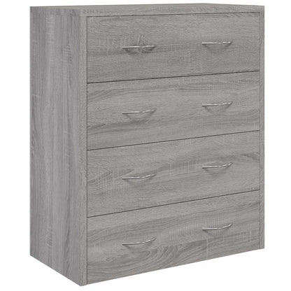 vidaXL Sideboard with 4 Drawers 60x30,5x71 cm Grey Sonoma