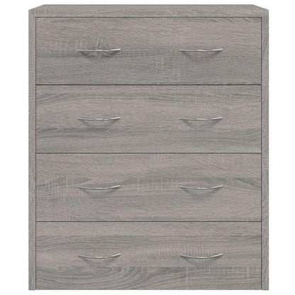 vidaXL Sideboard with 4 Drawers 60x30,5x71 cm Grey Sonoma