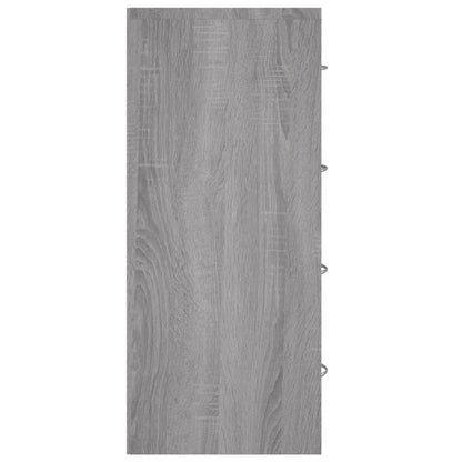 vidaXL Sideboard with 4 Drawers 60x30.5x71 cm Grey Sonoma