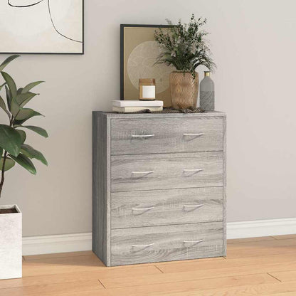 vidaXL Sideboard with 4 Drawers 60x30,5x71 cm Grey Sonoma