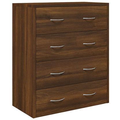 vidaXL Sideboard with 4 Drawers 60x30,5x71 cm Brown Oak