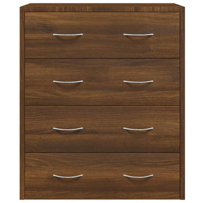 vidaXL Sideboard with 4 Drawers 60x30.5x71 cm Brown Oak