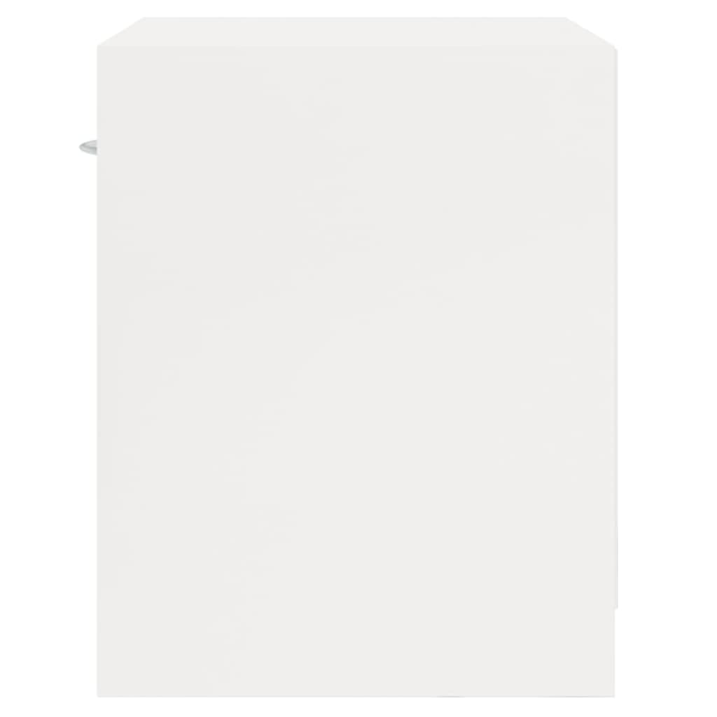 vidaXL Bedside Cabinets 2 pcs with Drawer High Gloss White