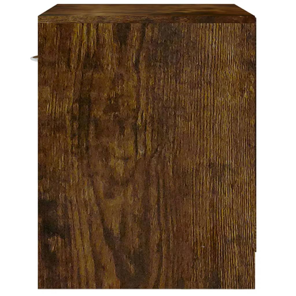 vidaXL Bedside Cabinets 2 pcs with Drawer Smoked Oak
