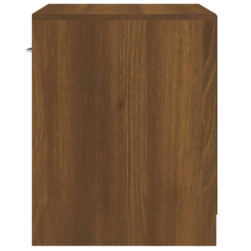vidaXL Bedside Cabinets 2 pcs with Drawer Brown Oak