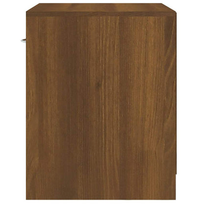 vidaXL Bedside Cabinets 2 pcs with Drawer Brown Oak