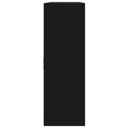 vidaXL Wall Display Shelf 8 Compartments Black