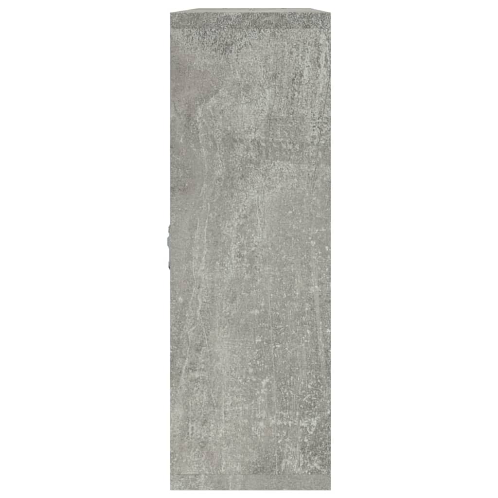 vidaXL Wall Display Shelf 8 Compartments Concrete Grey
