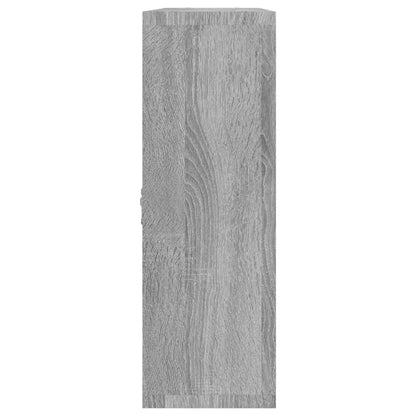 vidaXL Wall Display Shelf 8 Compartments Grey Sonoma