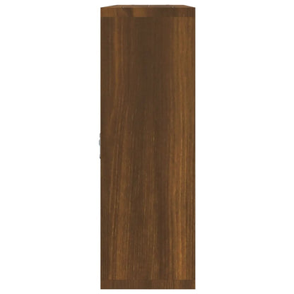 vidaXL Wall Display Shelf 8 Compartments Brown Oak