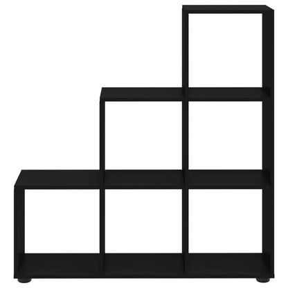 vidaXL Staircase Bookcase Black 107 cm Engineered Wood