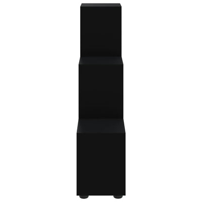 vidaXL Staircase Bookcase Black 107 cm Engineered Wood