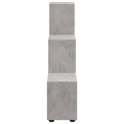 vidaXL Staircase Bookcase Concrete Grey 107 cm Engineered Wood