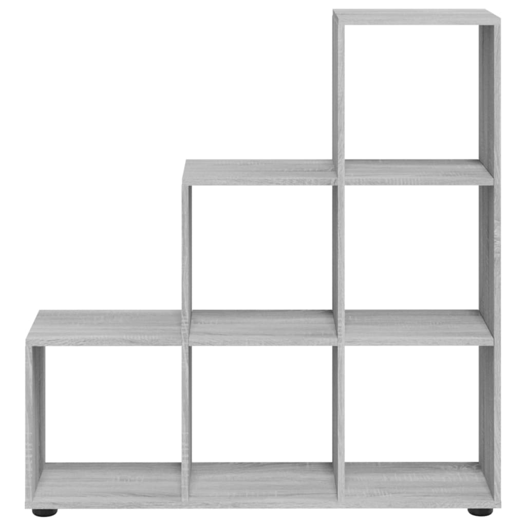 vidaXL Staircase Bookcase Grey Sonoma 107 cm Engineered Wood