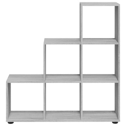 vidaXL Staircase Bookcase Grey Sonoma 107 cm Engineered Wood