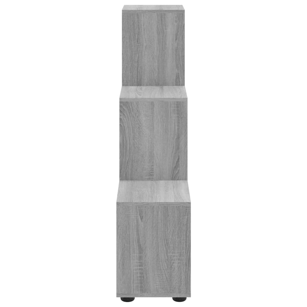 vidaXL Staircase Bookcase Grey Sonoma 107 cm Engineered Wood