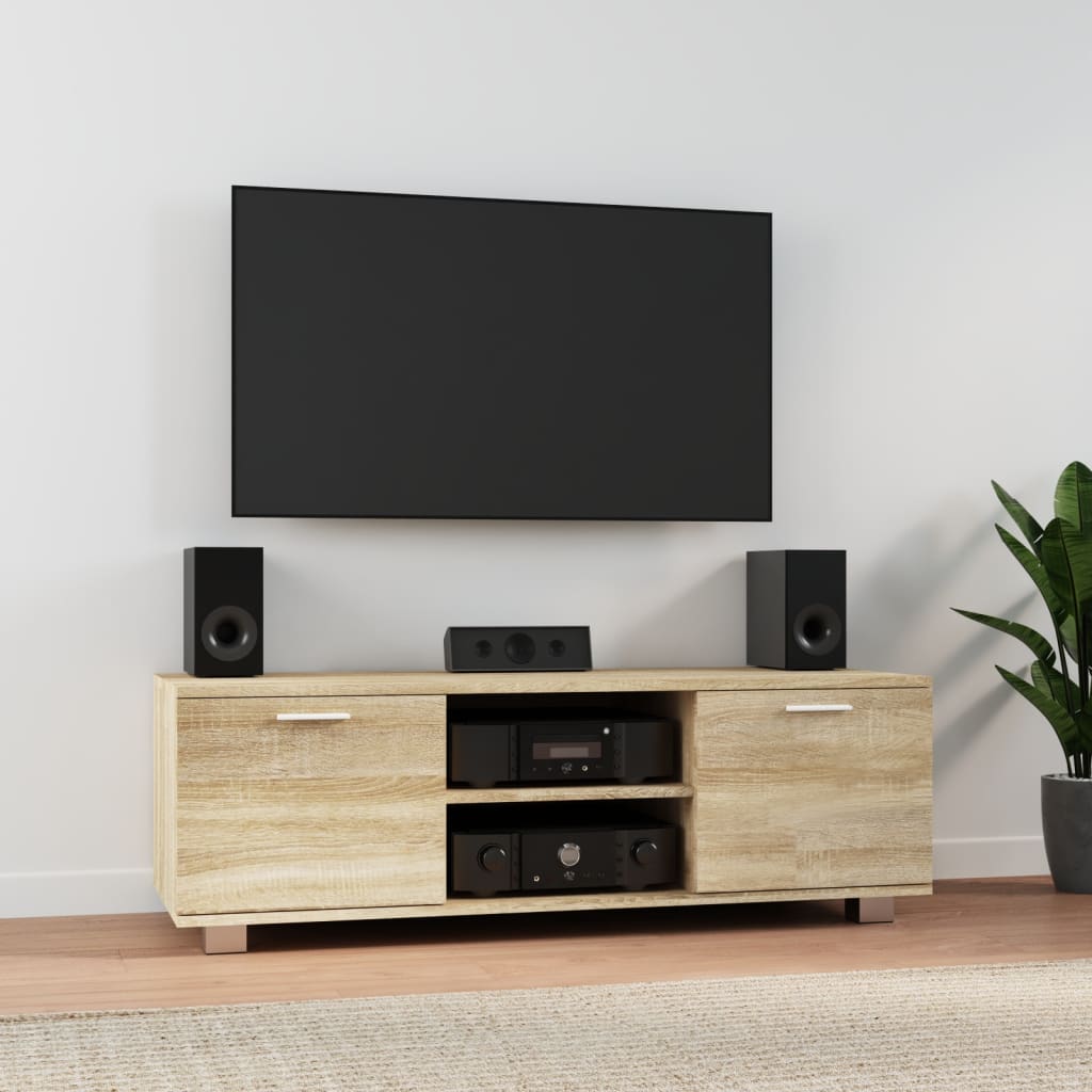 vidaXL TV Cabinet Sonoma Oak 120x40.5x35 cm Engineered Wood