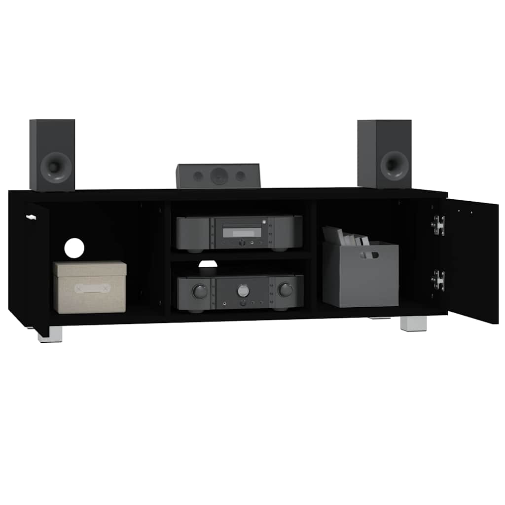 vidaXL TV Cabinet Black 120x40,5x35 cm Engineered Wood