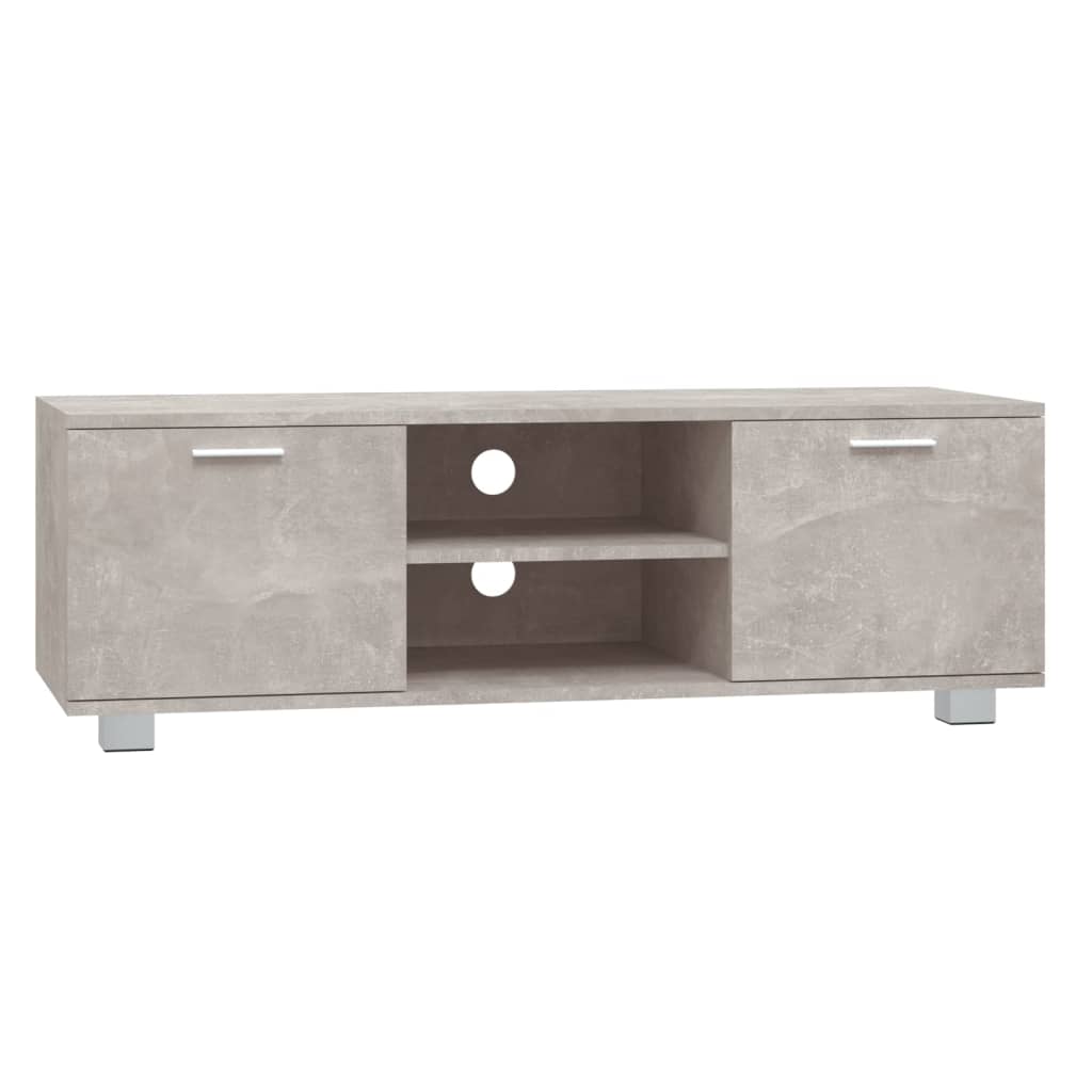 vidaXL TV Cabinet Concrete Grey 120x40.5x35 cm Engineered Wood