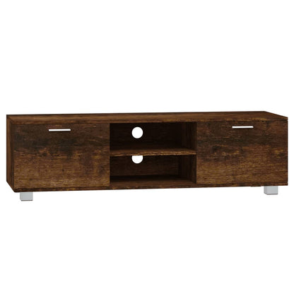 vidaXL TV Cabinet Smoked Oak 140x40.5x35 cm Engineered Wood