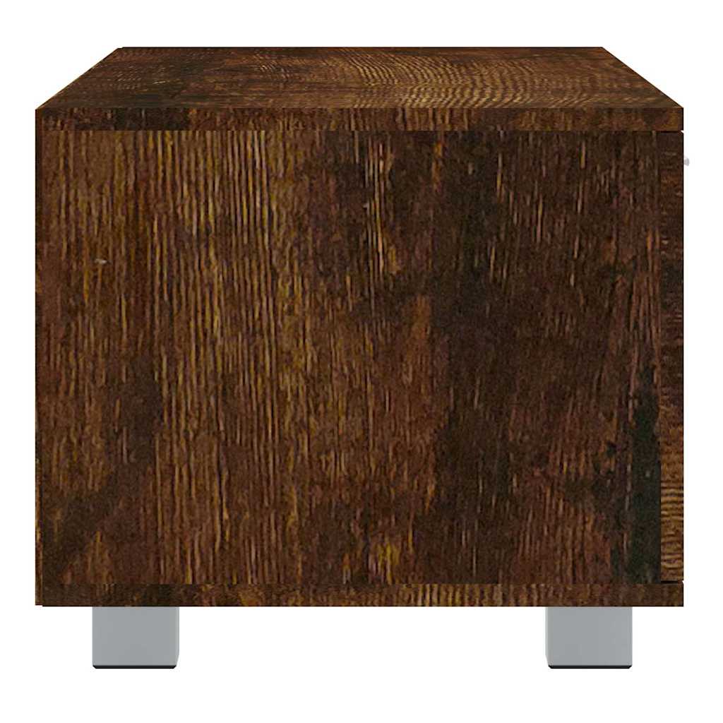 vidaXL TV Cabinet Smoked Oak 140x40,5x35 cm Engineered Wood