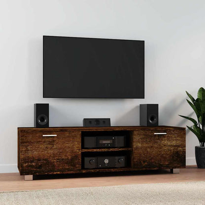 vidaXL TV Cabinet Smoked Oak 140x40,5x35 cm Engineered Wood