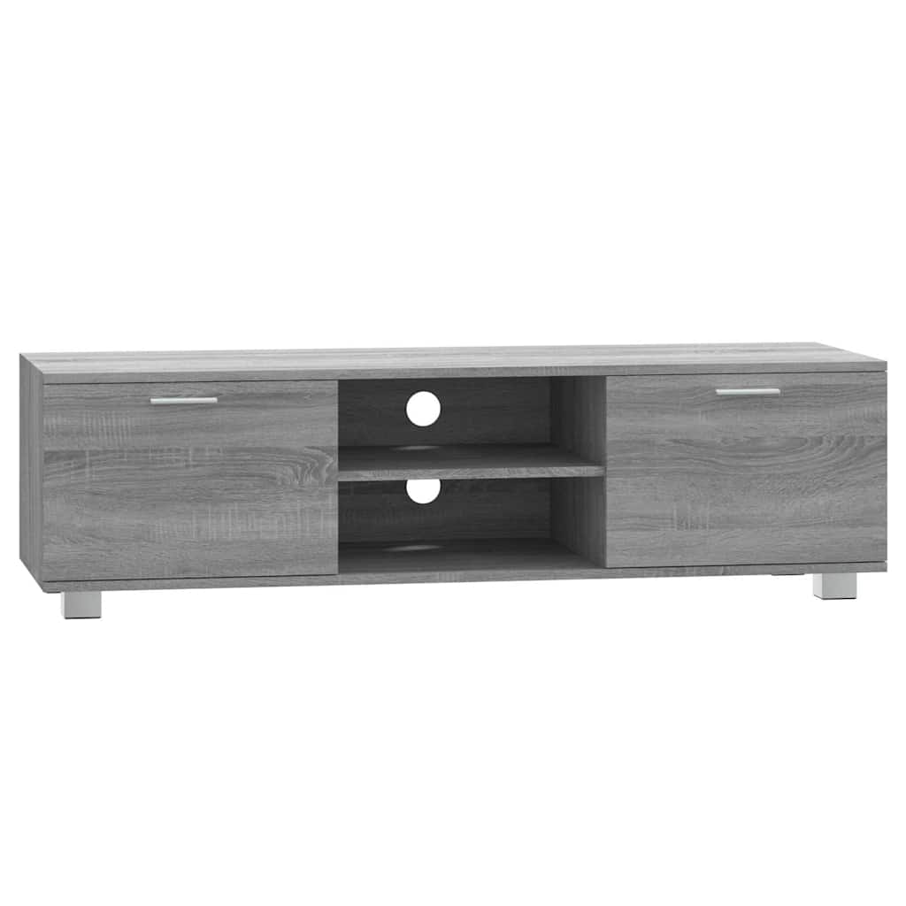 vidaXL TV Cabinet Grey Sonoma 140x40,5x35 cm Engineered Wood