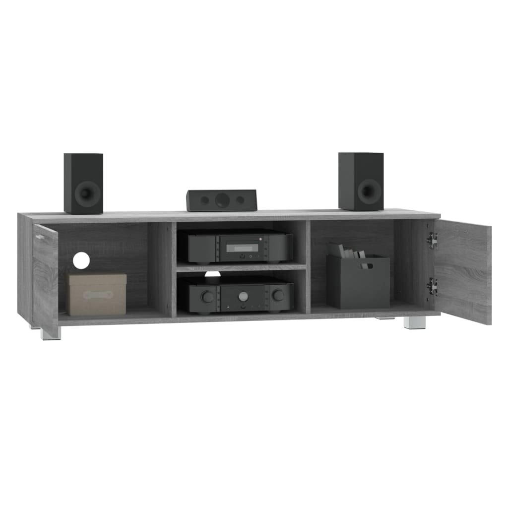 vidaXL TV Cabinet Grey Sonoma 140x40.5x35 cm Engineered Wood