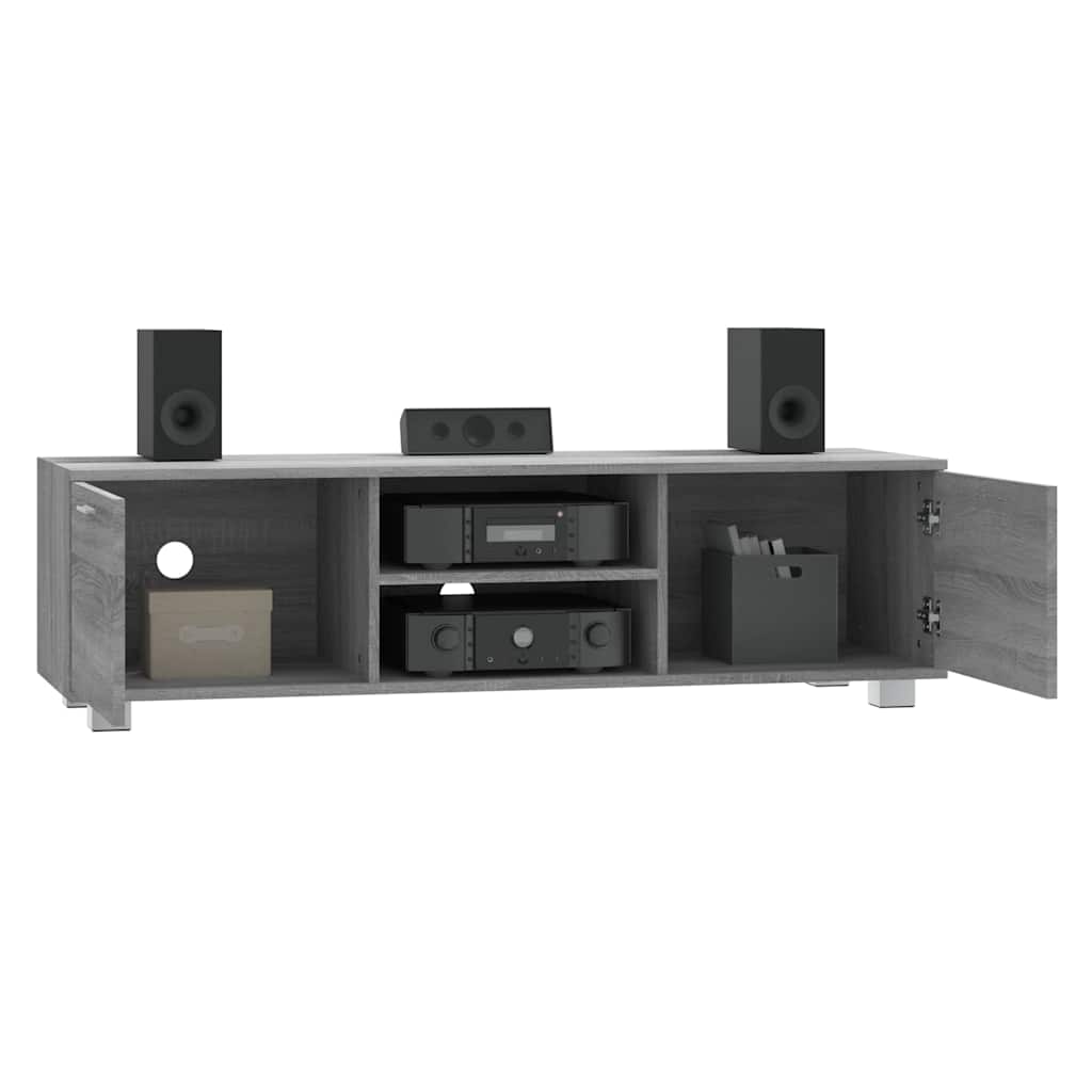 vidaXL TV Cabinet Grey Sonoma 140x40,5x35 cm Engineered Wood