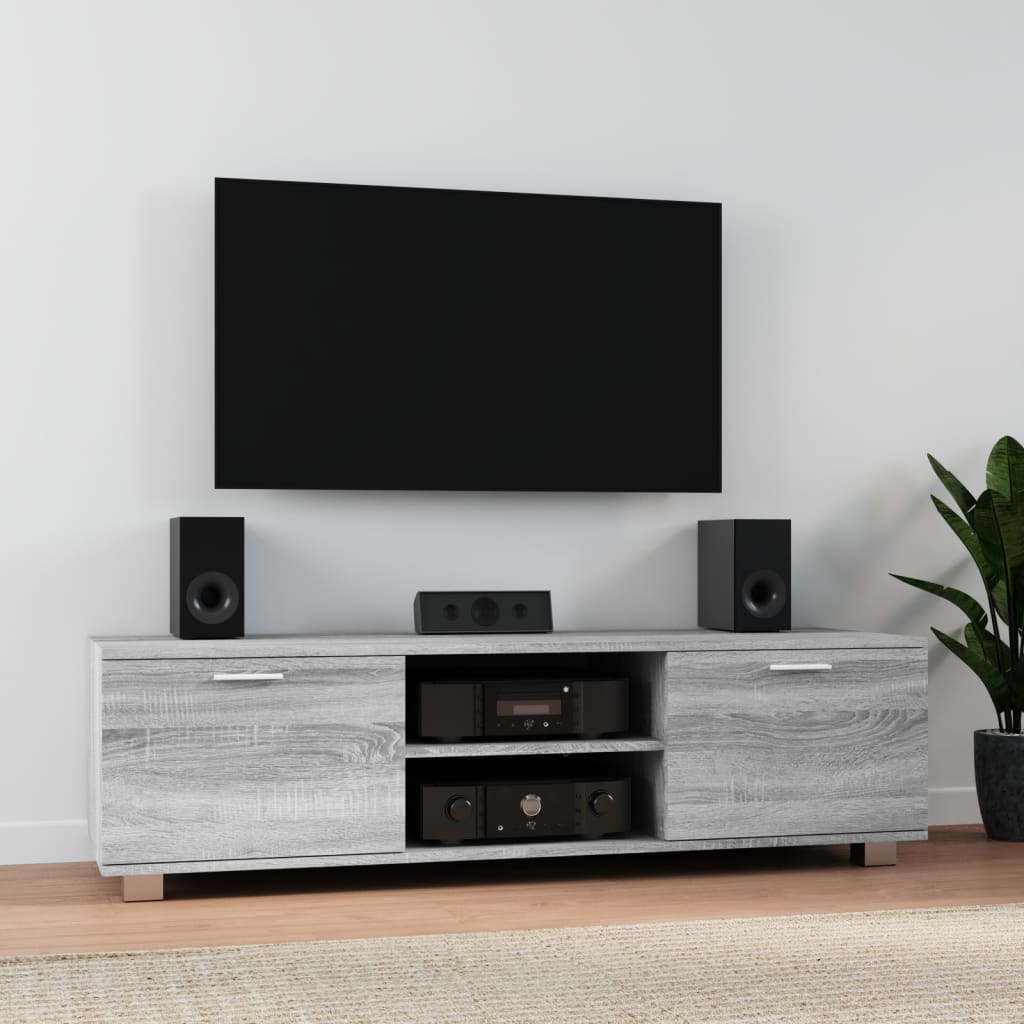 vidaXL TV Cabinet Grey Sonoma 140x40.5x35 cm Engineered Wood