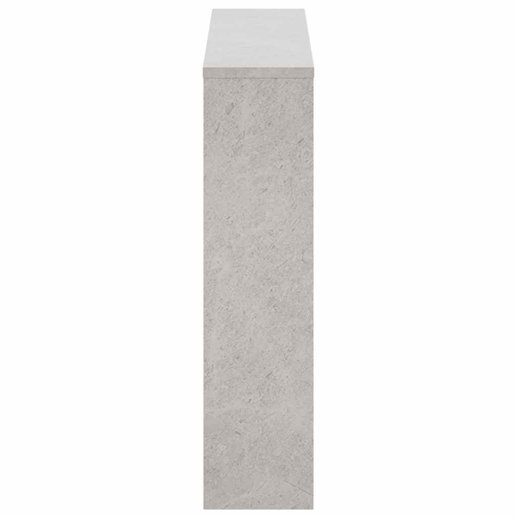 vidaXL Shoe Cabinet with Mirror 2-Layer Concrete Grey 63x17x67 cm