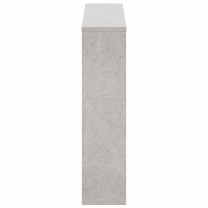 vidaXL Shoe Cabinet with Mirror 2-Layer Concrete Grey 63x17x67 cm