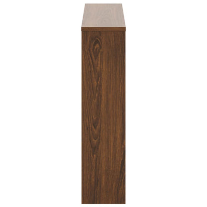 vidaXL Shoe Cabinet with Mirror 2-Layer Brown Oak 63x17x67 cm