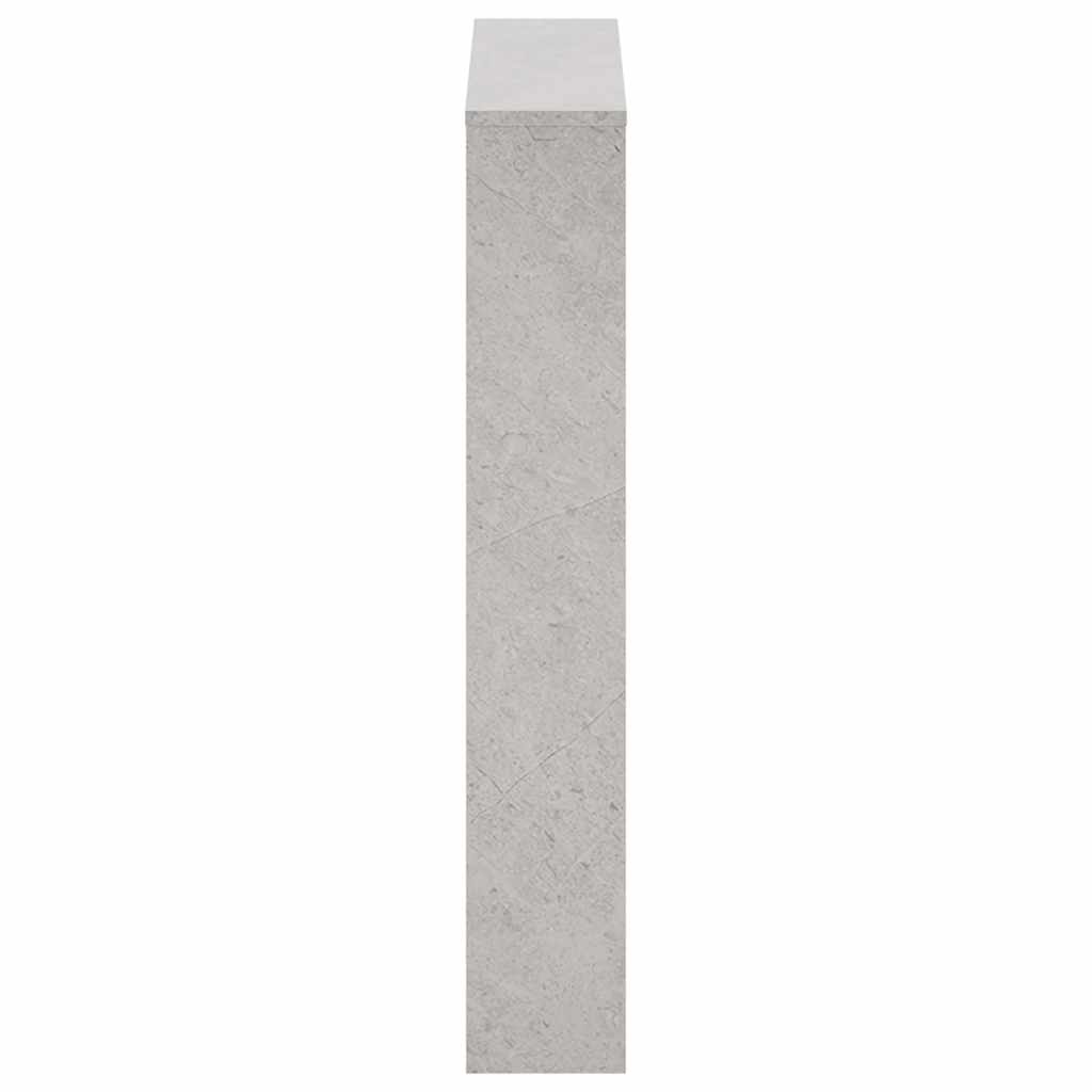 vidaXL Shoe Cabinet with Mirror 3-Layer Concrete Grey 63x17x102.5 cm