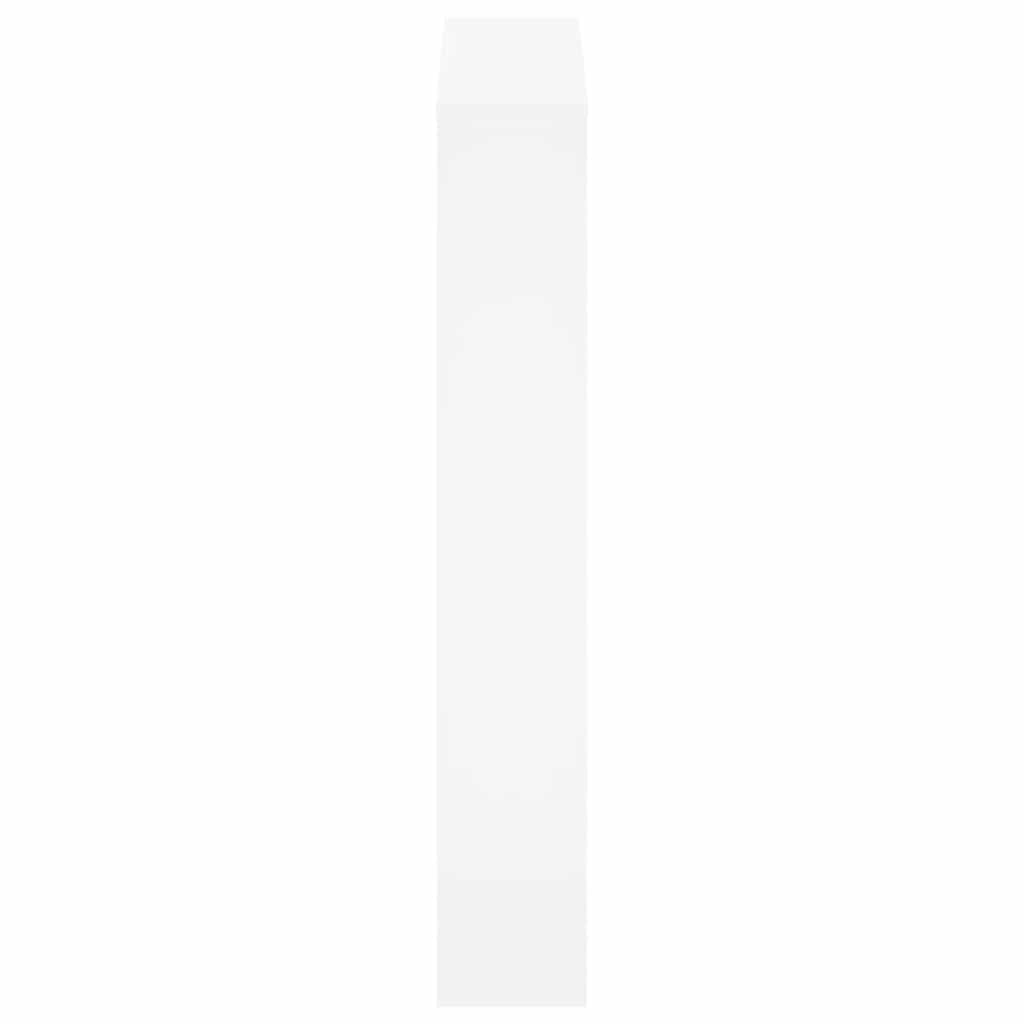 vidaXL Shoe Cabinet with Mirror 3-Layer High Gloss White 63x17x102.5 cm