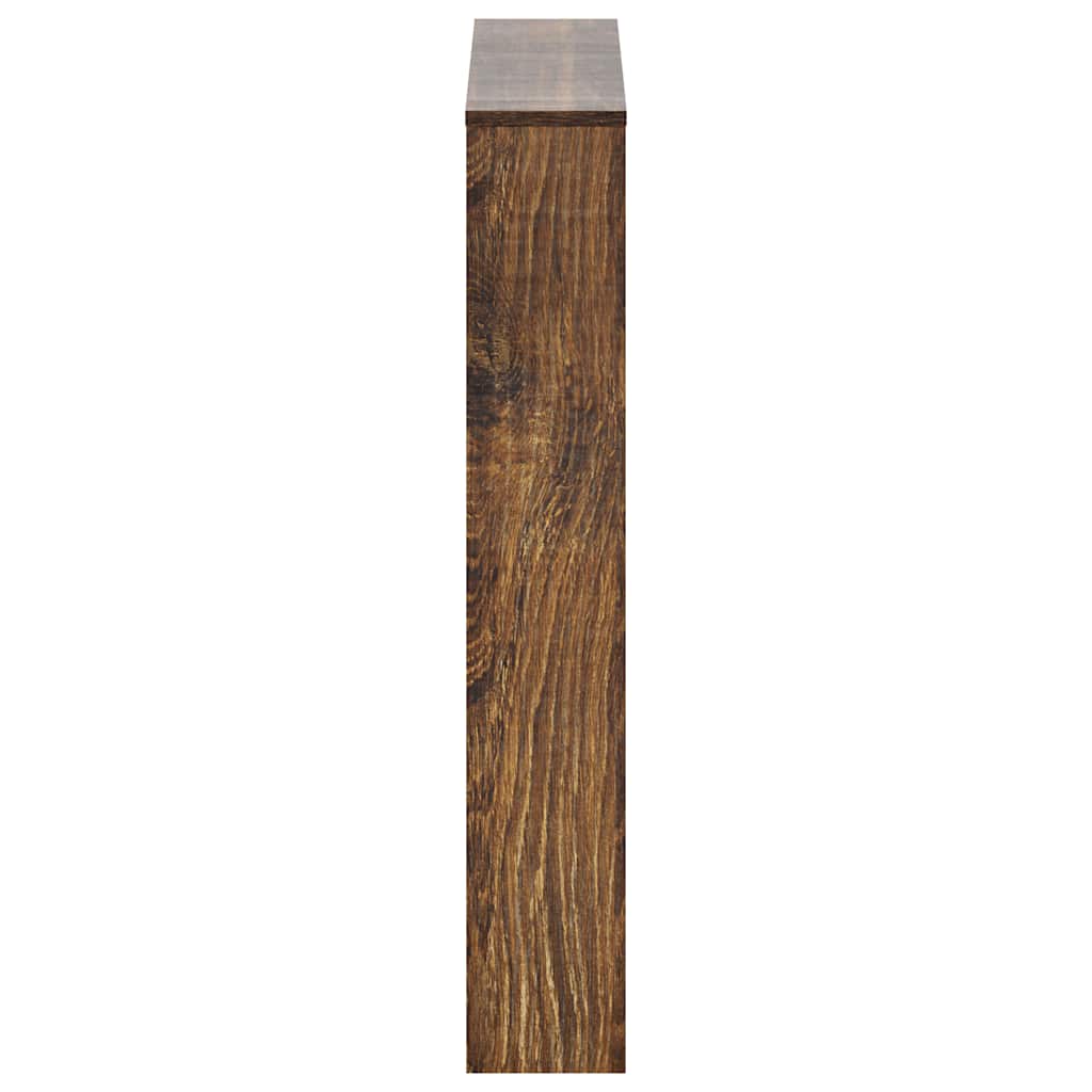 vidaXL Shoe Cabinet with Mirror 3-Layer Smoked Oak 63x17x102.5 cm