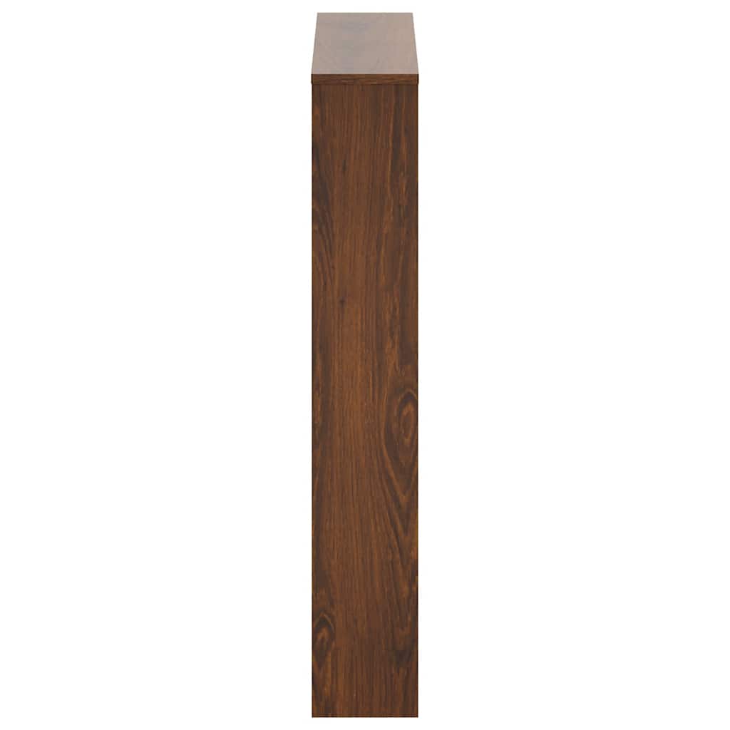 vidaXL Shoe Cabinet with Mirror 3-Layer Brown Oak 63x17x102.5 cm