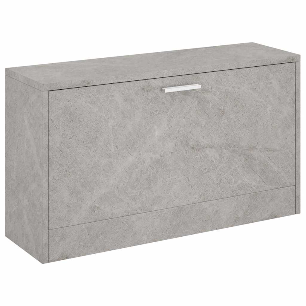 vidaXL Shoe Bench Concrete Grey 80x24x45 cm Engineered Wood