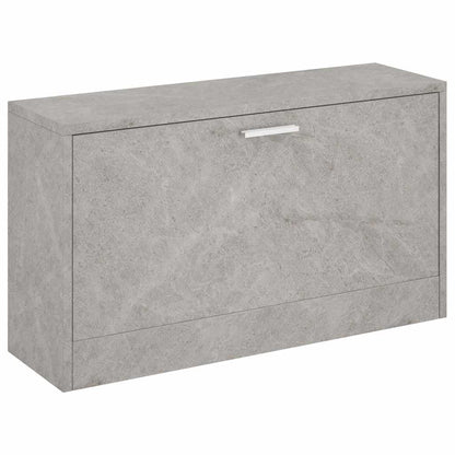 vidaXL Shoe Bench Concrete Grey 80x24x45 cm Engineered Wood