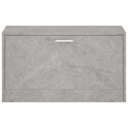 vidaXL Shoe Bench Concrete Grey 80x24x45 cm Engineered Wood