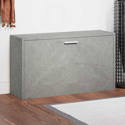 vidaXL Shoe Bench Concrete Grey 80x24x45 cm Engineered Wood