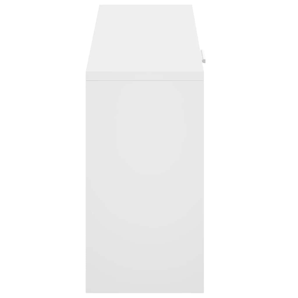 vidaXL Shoe Bench High Gloss White 80x24x45 cm Engineered Wood