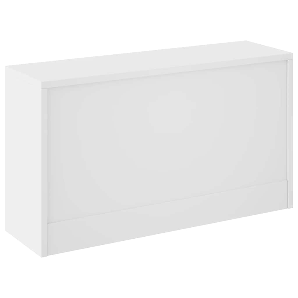 vidaXL Shoe Bench High Gloss White 80x24x45 cm Engineered Wood