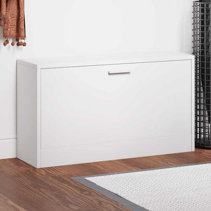 vidaXL Shoe Bench High Gloss White 80x24x45 cm Engineered Wood