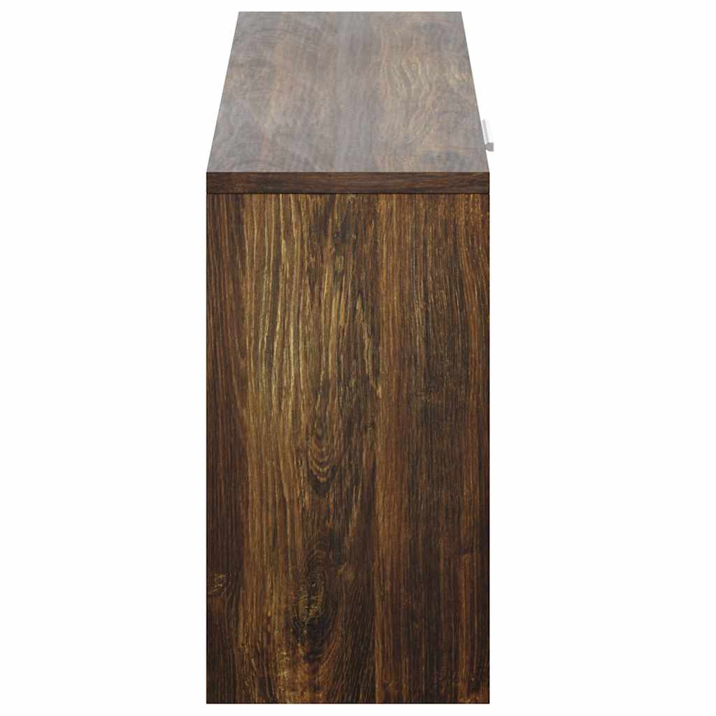 vidaXL Shoe Bench Smoked Oak 80x24x45 cm Engineered Wood