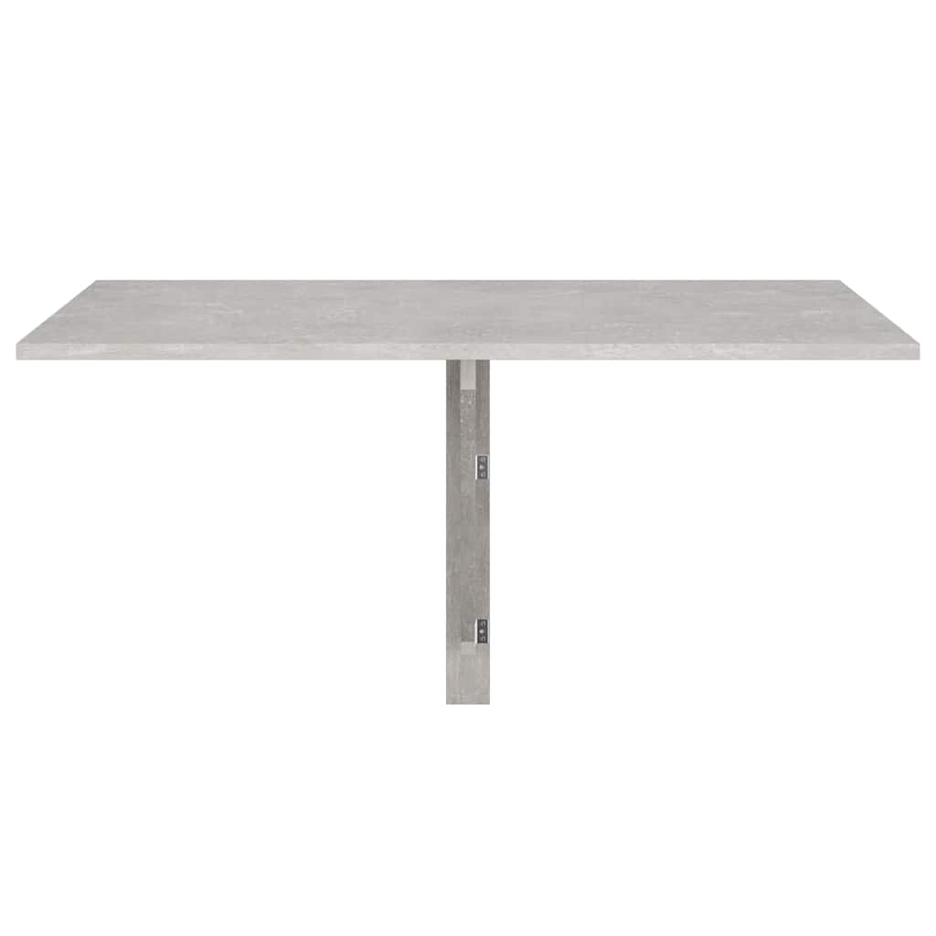 vidaXL Folding Wall Table Concrete Grey 100x60x56 cm Engineered Wood