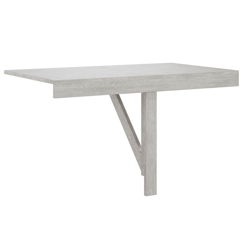 vidaXL Folding Wall Table Concrete Grey 100x60x56 cm Engineered Wood